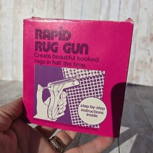 Vintage Rapid Rug Gun Hook Tool w/ Original Box & Instructions Bandwagon Inc...